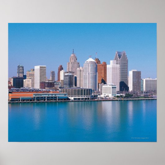 Detroit skyline poster (Voorkant)