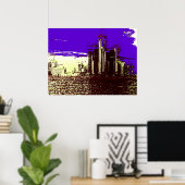 Detroit Skyline Poster (Thuiskantoor)