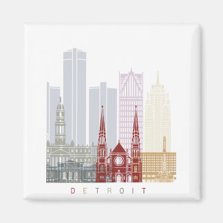 Detroit skyline poster magneet