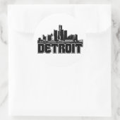 Detroit Skyline Ronde Sticker (Tas)