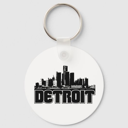 Detroit Skyline Sleutelhanger (Voorkant)