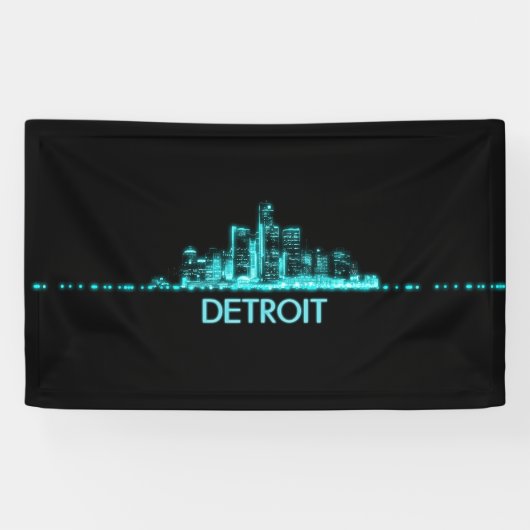 Detroit Skyline Spandoek (Horizontaal)