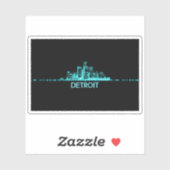 Detroit Skyline Sticker (Vel)