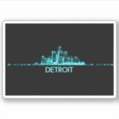Detroit Skyline Sticker (Voorkant)