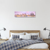 Detroit Skyline Sunset Uitzicht van Windsor Canvas Afdruk (Insitu (Slaapkamer))