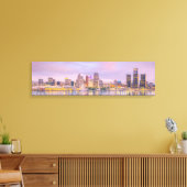 Detroit Skyline Sunset Uitzicht van Windsor Canvas Afdruk (Insitu (Woonkamer))