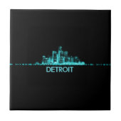 Detroit Skyline Tegeltje (Voorkant)