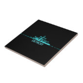 Detroit Skyline Tegeltje (Zijkant)