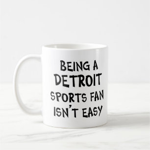 detroit sportfan, zijnde koffiemok