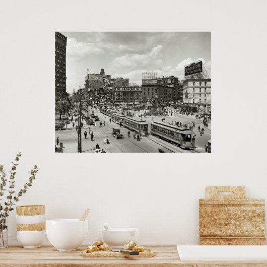 DETROIT SQUARE c. 1910 Poster (Keuken)