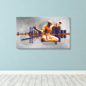 Detroit Stad Canvas Afdruk (Insitu (Houten vloer))