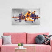 Detroit Stad Canvas Afdruk (Insitu (Woonkamer))