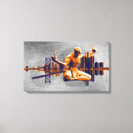 Detroit Stad Canvas Afdruk