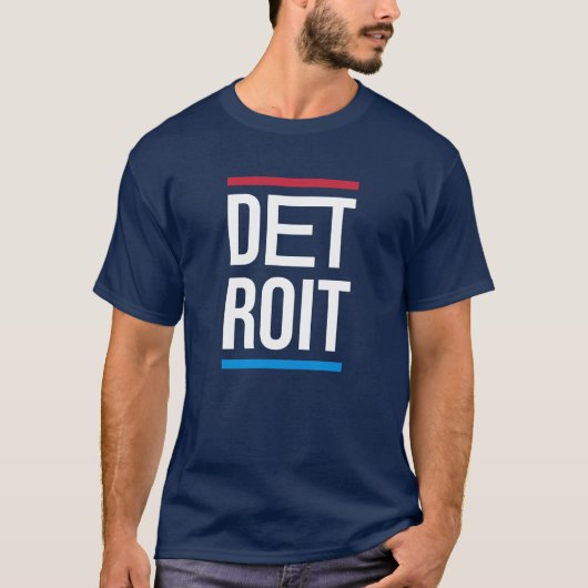 Detroit stadslogo ontwerp t-shirt (Voorkant)