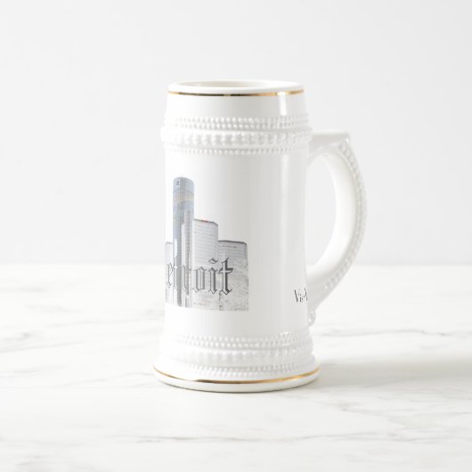 Detroit (stein) bierpul (Voorkant rechts)