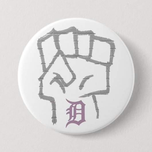 Detroit Struggle (knop) Ronde Button 7,6 Cm (Voorkant)