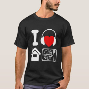 Detroit Techno House Music Festival Heart Edm Dj T-shirt