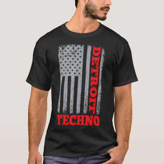 Detroit Techno House Music Festival Tech Life T-shirt (Voorkant)