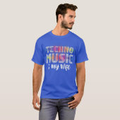 Detroit Techno House Muziekfestival Vrouw EDM T-shirt (Voorkant volledig)