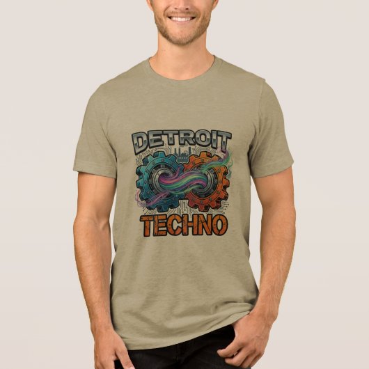 Detroit Techno Tri-Blend Shirt (Voorkant)
