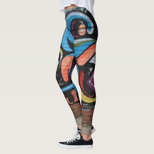 Detroit Urban Graffiti Street Art Yoga Leggings (Links)