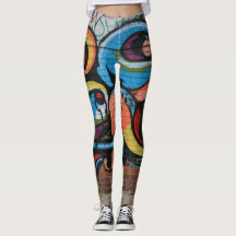 Detroit Urban Graffiti Street Art Yoga Leggings