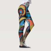 Detroit Urban Graffiti Street Art Yoga Leggings (Rechts)