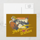 Detroit Urban T-shirts en cadeautjes Briefkaart (Voorkant / Achterkant)