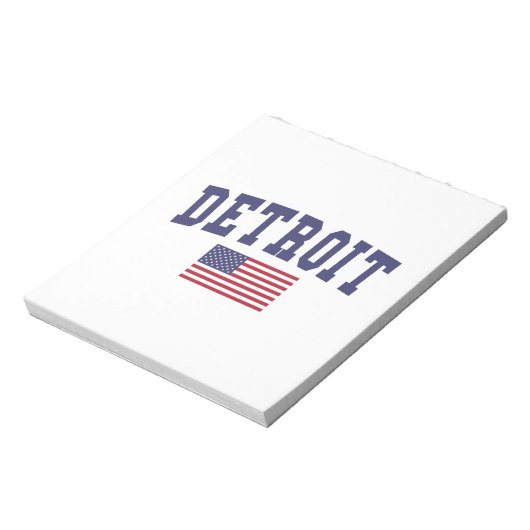 Detroit US Flag Notitieblok (Linkerzijde)