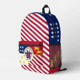 Detroit vlag-thema ontwerp, stad trots bedrukte rugzak