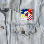 Detroit-vlag Vierkante Button 5,1 Cm (In situ)