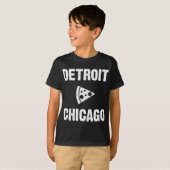 Detroit vs Chicago Pizza T-shirt (Voorkant volledig)