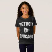 Detroit vs Chicago Pizza T-shirt (Voorkant volledig)