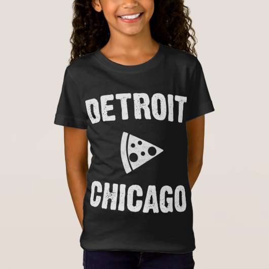 Detroit vs Chicago Pizza T-shirt (Voorkant)