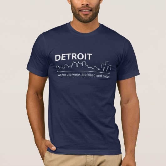 Detroit - waar het dok is en waar het dok is t-shirt (Voorkant)