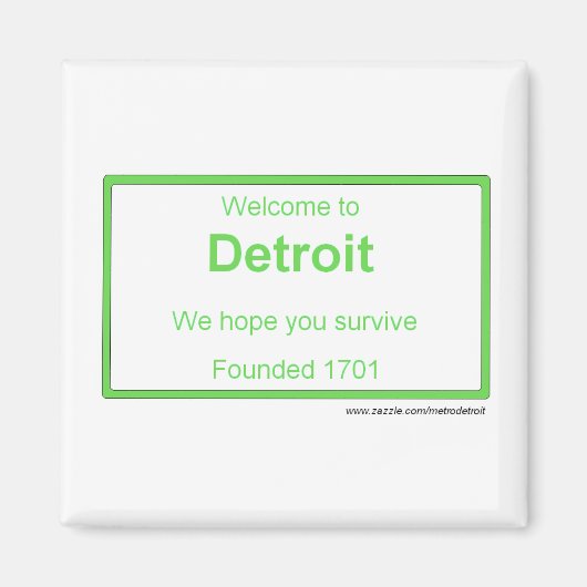 Detroit-welkom Magneet (Voorkant)