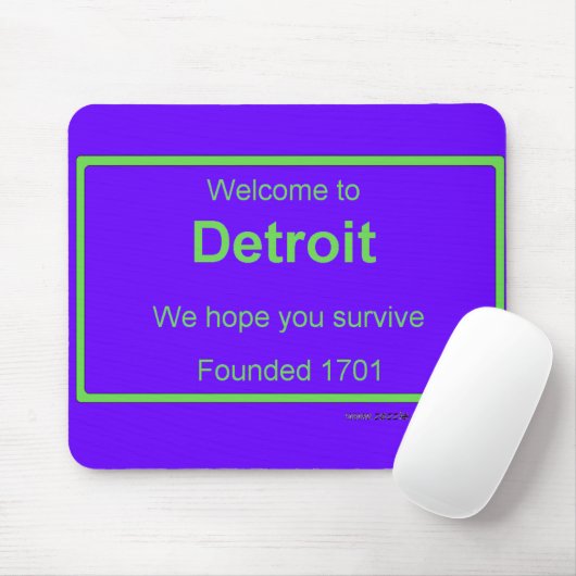 Detroit Welkom Muismat (Met muis)