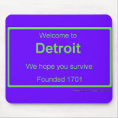 Detroit Welkom Muismat (Voorkant)