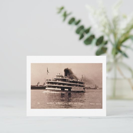 Detroit Windsor en Belle Isle Ferry - Louis Pesha Briefkaart (Staand voorkant)