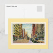  Detroit Woodward Av-winkelcentrum Briefkaart (Voorkant / Achterkant)