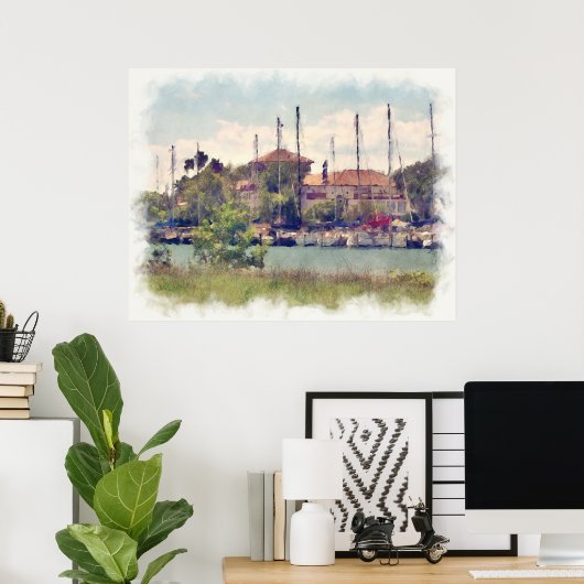 Detroit Yacht Club Poster (Thuiskantoor)