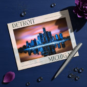 Detroit's Dusk Dreamscape Briefkaart