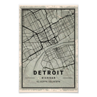 detromap print poster canvas | michigan