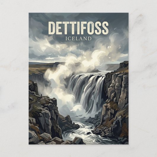 Dettifoss IJsland Briefkaart (Voorkant)