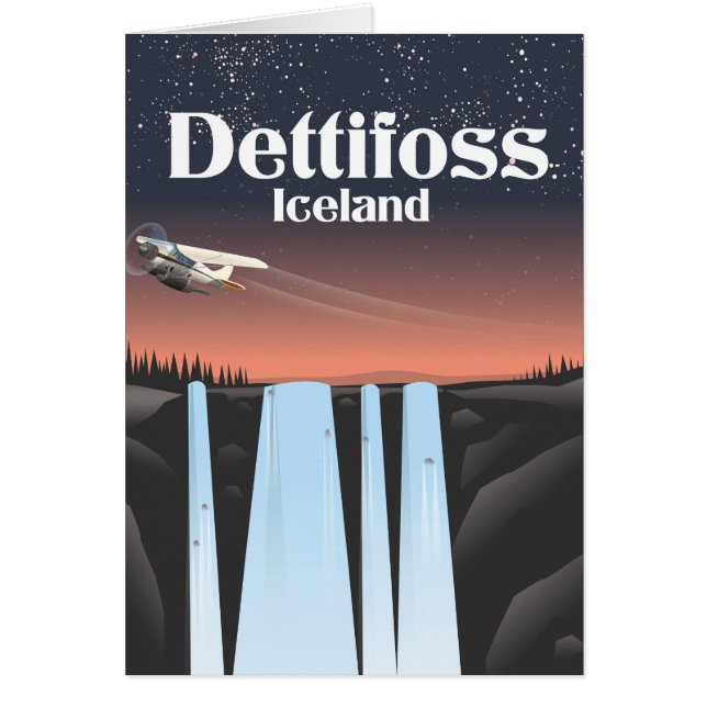 Dettifoss IJsland reisposter. (Voorkant)