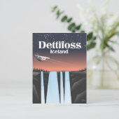 Dettifoss IJsland reisposter. Briefkaart (Staand voorkant)