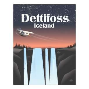 Dettifoss IJsland reisposter. Foto Afdruk