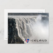 Dettifoss Waterfall in Vatnajokull NP - IJsland Briefkaart (Voorkant / Achterkant)