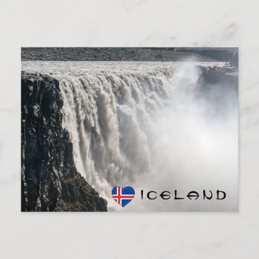 Dettifoss Waterfall in Vatnajokull NP - IJsland Briefkaart (Voorkant)