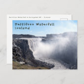 Dettifoss Waterfall in Vatnajokull NP - IJsland Briefkaart (Voorkant / Achterkant)